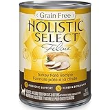 Holistic Select Grain Free Turkey Natural Wet Canned Cat Food, 13-Ounce Can (Pack of 12)