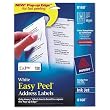 Avery Easy Peel White Address Labels, Inkjet Printers, 1 x 2.625 inches, Box of 750 (08160)