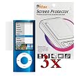 GTMax Durable Clear Reusable LCD Screen Protector - 3 Packs For Apple iPod nano 16GB 8GB 5th 5G Generation NEWEST MODEL