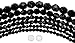 6mm (68 Beads) Jet Black, Czech Fire Polished Round Faceted Glass Beads, 16 inch Strand