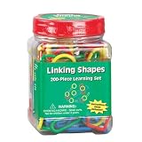 Eureka Tub Of Linking Shapes, 200 Links in 3 3/4" x 5 1/2" x 3 3/4" Tub