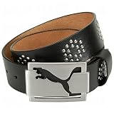 Puma Golf Rivet Belt with Buckle - Black (Color=Black,Size=S)