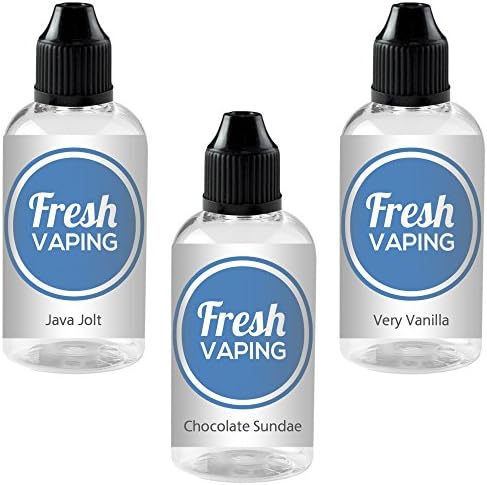 FreshVaping Café Variety Pack Flavor Vapor, 36 mL (Java Jolt/Coffee, Chocolate Sundae, Very Vanilla) ...
