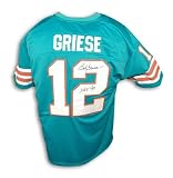 Autographed Bob Griese Miami Dolphins Teal Throwback Jersey Inscribed 