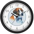 Dog & Cat - Best Friends Wall Clock by WatchBuddy Timepieces (Hunter Green Frame)