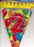 Produkt-Bild: Wimpelkette Luftballons ZAHL 2 Jahre Kinder Geburtstag Party Dekoration