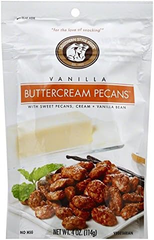 Southern Style Nuts, Vanilla Buttercream Pecans, 4-Ounce (Pack of 6)