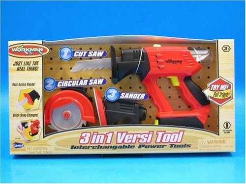 Lanard 04233 Workman Versi-Tool 3-In-1 Set - Cut Saw, Circular Saw And Sander
