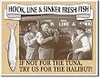 The Three Stooges - Fresh Fish Tin Sign 16"W x 12.75"