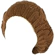 Winter Warm Cable Knit Beret Slouch Ski Hat Tam Brown