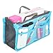 World Pride Nylon Handbag Insert Comestic Gadget Purse Organizer (Blue)