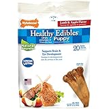 Nylabone Healthy Edibles Petite Lamb and Apple Flavored Puppy Dog Treats, 20 Count
