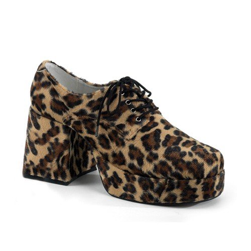 JAZZ-02, Plateau Herren-Schuh braun Leo-Look