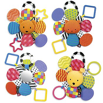 Childrens Toyshop  Toys : Amazing Baby Mirror Teether Rattle Assorted Designs Rainbow Designs 49606