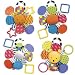 Amazing Baby Mirror Teether Rattle Assorted Designs Rainbow Designs 49606