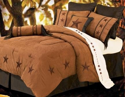 Laredo Tan Western Star Comforter Set - Super King