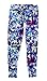 90 Degree by Reflex Kids - Girls Printed Leggings - Childrens Pants - Modern Picto Blue/Green Large (6X)