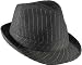 Sports : Trilby Hut mit Fischgr&auml;t Muster in schwarz!