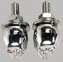 Custom Accessories Skull License Plate Fastners Pair