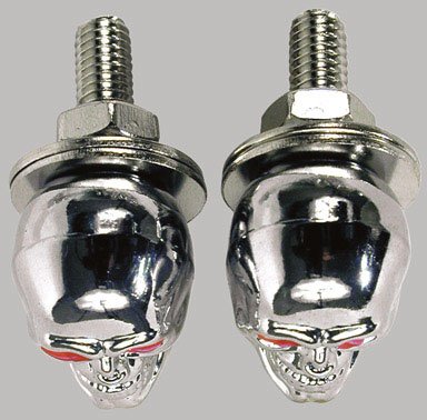 CUSTOM ACCESSORIES SKULL LICENSE PLATE FASTNERS