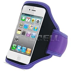 Ecell - PURPLE NEO RUNNER SPORTS ARMBAND CASE FOR iPHONE 3G 3GS