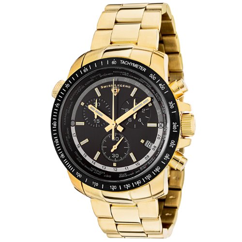 Swiss Legend Men's 10013-YG-11-BB World Timer Collection Chronograph Stainless Steel Watch