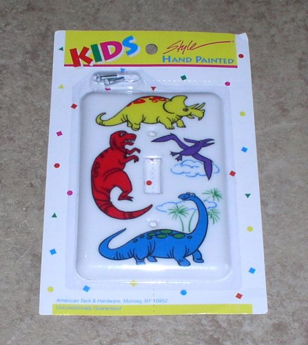 Hand Painted Dinosaur Switchplate / Wallplate