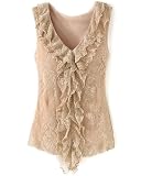 Stretch Lace Ruffle Top