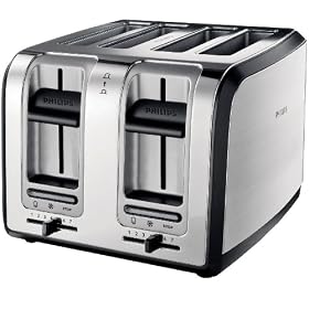Philips HD2648/20 4 Slice Toaster, 1800 Watt
