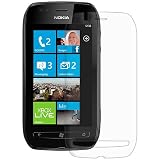 Amzer AMZ93337 Anti-Glare Screen Protector Shield with Cleaning Cloth for Nokia Lumia 710 - Retail Packaging - Clear