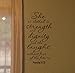 Proverbs 31:25, Vinyl Wall Art, She Is Clothed in Strength Dignity Laughs Without Fear of Future