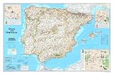 Map of Spain and Portugal Education Poster Print, 33x22