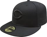 MLB Cincinnati Reds Black on Black 59FIFTY Fitted Cap (7 1/4)
