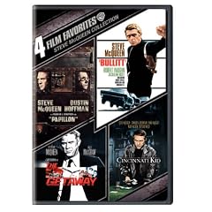4 Film Favorites: Steve McQueen Collection (Papillon / Bullitt / The Getaway / The Cincinnati Kid)