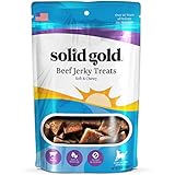 Solid Gold Beef Jerky, Holistic Dog Treat, All Ages, All Sizes, 10 oz Bag (Packaging May Vary)