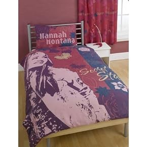 Childrens/Kids Hannah Montana Secret Star Bedding Duvet Cover Set