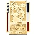 14K Yellow Gold Marquis de La Fayette Commemorative Lapel Pin