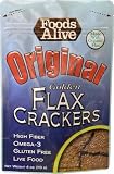 Foods Alive Golden Flax Crackers, Regular, 4-Ounce Pouches (Pack of 6)