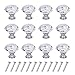 Wendy Direct 12 Pack Drawer Knobs Diamond Shaped Crystal Glass 30mm Cabinet Knobs Pull Handles