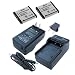 ClearMax Lithium-Ion 2 Batteries + Battery Charger with Car Adapter for Kodak M Series EasyShare M1093 IS / EasyShare M1033 / FujiFilm F Series FinePix F200EXR / FinePix F50fd / FinePix F60fd / FinePix F100fd / Kodak V Series EasyShare V1073 / EasyShare V1253 / EasyShare V1273 / EasyShare V1233 (Includes European Plug Adapter)