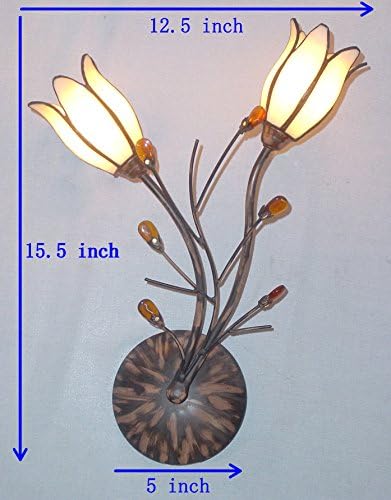 ***LOW PRICE HIGH QUALITY*** Tiffany Style Wall Sconce/ 15 Inch Height/ MILAN Series/ Home&Office Décor Collection/ WILSONS LIGHTING W7808-2