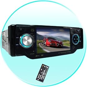 1-Din TV Tuner + Bluetooth Car DVD Player - Plays DivX + MP4