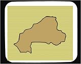 Mauspad mit Dekoration - geographischen, Karte, Burkina Faso, skizzieren, Geographie, Region, Platz, Land