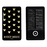 Disney ディズニー ミッキー マルチ ソーラー チャージャーL　ブラック スマホ型　エコ 携帯用 充電器 スマートフォン iPhone iPod 対応 黒 ゴールド