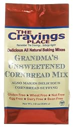 The Cravings Place Grandma's Unsweetened Cornbread Mix, 19-Ounce Bags (Pack of 6)