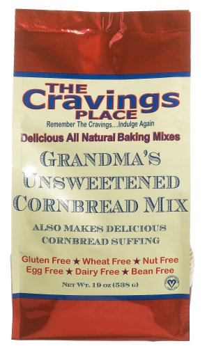 The Cravings Place Grandma's Unsweetened Cornbread Mix, 19-Ounce Bags (Pack of 6)