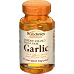 Sundown Garlic - Odor Free 400mg Enteric coated Tablets - 100ct, Bottles (Pack of 2)