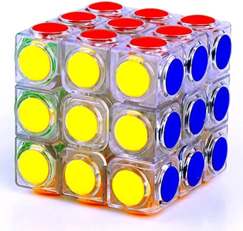 Zhly 3x3x3 Stickerless Brain Teaser Magic Rubik's Puzzle Cube Eco-friendly Plastics Speed Cube (2#)