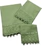 Jenny Sage Green 3 Piece Towel Set - Bath Towel, Hand Towel, Wash Cloth