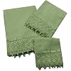 Jenny Sage Green 3 Piece Towel Set - Bath Towel, Hand Towel, Wash Cloth